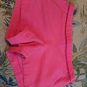 Lilly Pulitzer Hot Pink   Fringe Trim Shorts